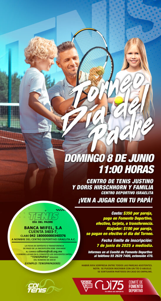 torneo tenis día del padre 2025
