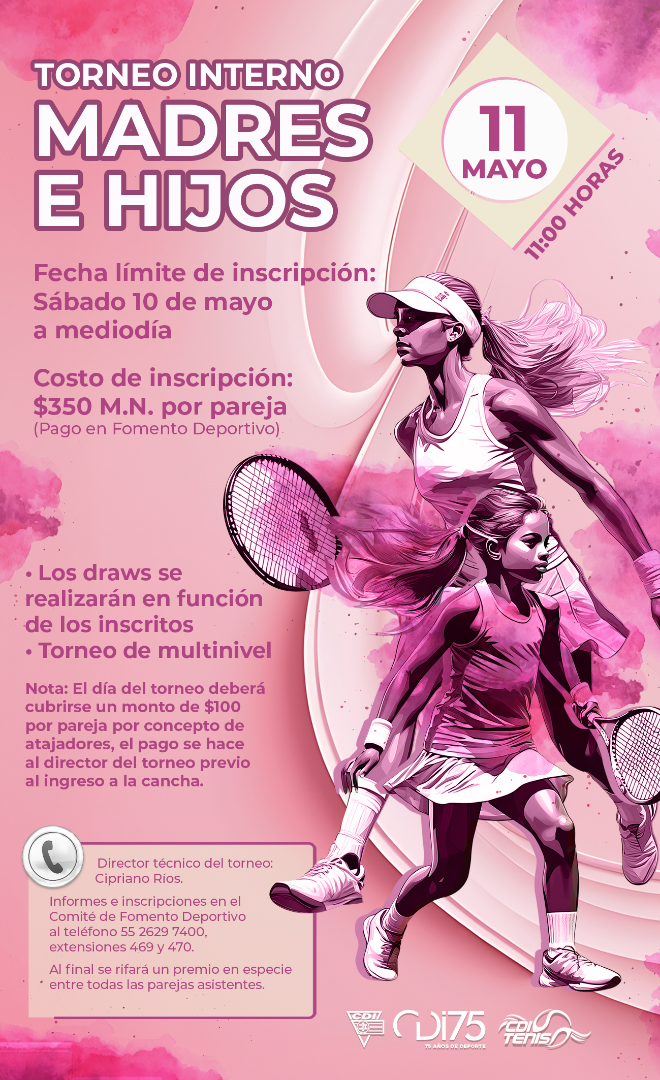 Madres e hijos torneo de tenis