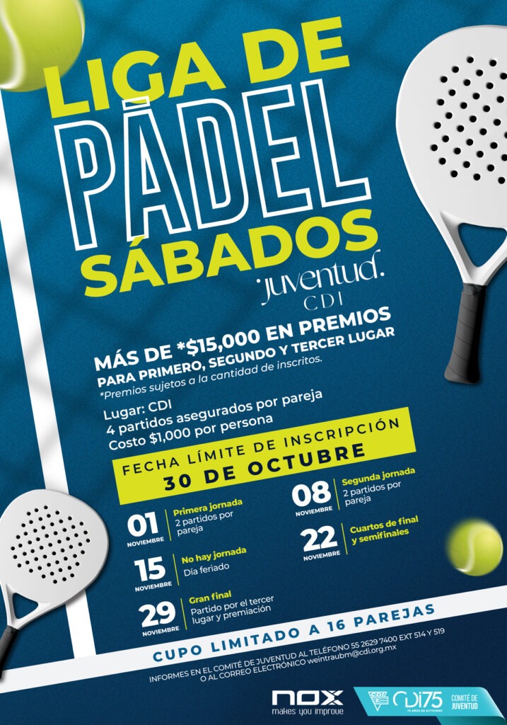 Liga de pádel Sábados Juventud