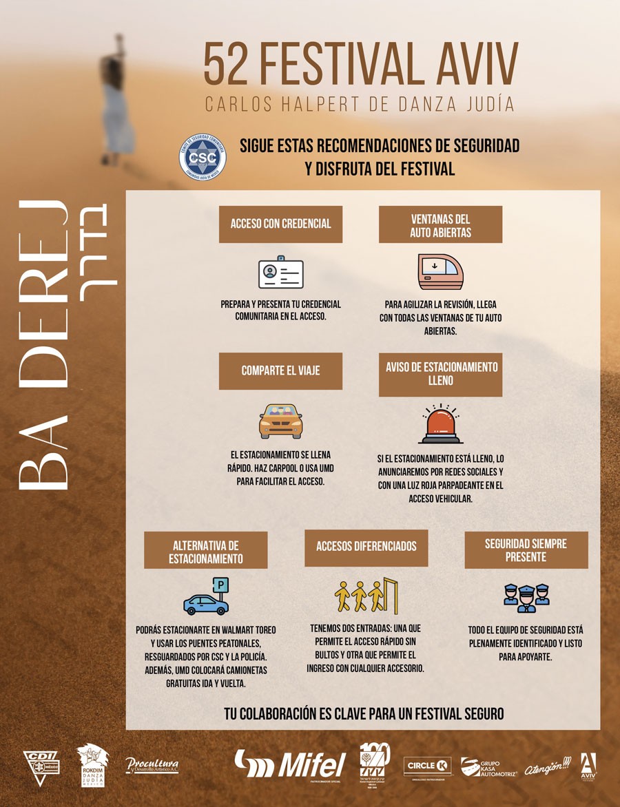 Recomendaciones de Seguridad 52 Festival Aviv Ba Derej